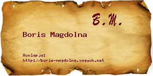 Boris Magdolna névjegykártya