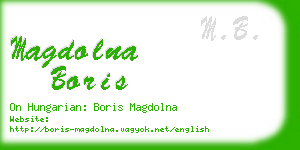magdolna boris business card